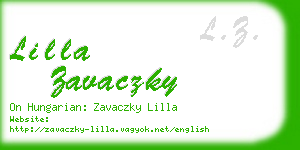 lilla zavaczky business card